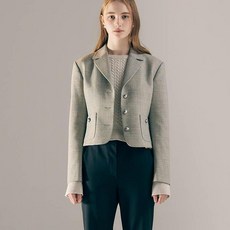 아바몰리 여성용 핏티드 3버튼 크롭 자켓