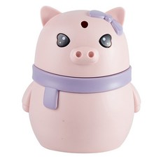 아티홈 목도리 돼지 푸쉬 이쑤시개 케이스, 핑크 + 퍼플, 1개