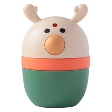 Artyhome 可愛小鹿按壓式牙籤盒, 1個, 綠色