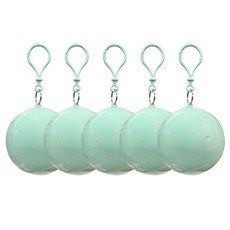 便攜式球型雨衣, 5個, 綠色