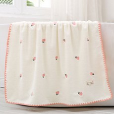 헬씨닷 감성 극세사 다용도 비치타월, 복숭아, 1개