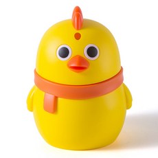 Arti Home 圍巾小雞按壓式牙籤盒, 1個, 黃色