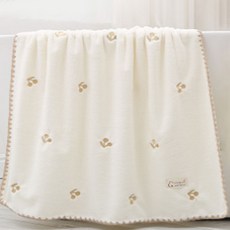 Healthy Dot 設計感超細纖維多用途沙灘巾, 櫻桃, 1個