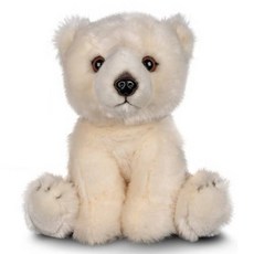ANIMIGOS 來自英國的動物朋友 可愛動物玩偶, 25cm, 北極熊