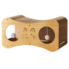 BodyBo 貓屋 躲貓貓屋 玩具 貓抓板, 1個, 咖啡色