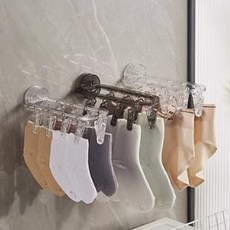 아로마트 실내 실외 발코니 다기능 양말 속옷 클립 건조대, 화이트