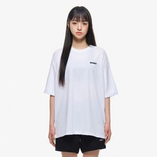 모즈모즈 쿨링 로고자수 냉감 통기성 반팔 티셔츠