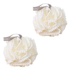 Midong Market 柔軟泡泡沐浴球, 白色, 2個, 1入