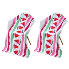 헬씨닷 바캉스 비치타월, 조각수박, 2개