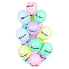 PARTYSHOW 派對裝飾氣球 馬卡龍歡迎 20入組, 1套, 混合色