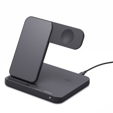 STT 에고플레이트 3in1 고속 무선충전기, 1개, 블랙