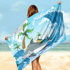Healthydot 度假沙灘巾, 海豚, 1個