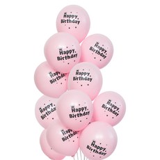 PARTYSHOW 派對裝飾氣球 霧面馬卡龍色 生日 20入, 1個, 粉紅色