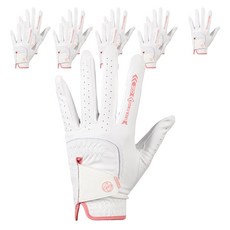 Neoglove 女用指尖設計合成皮高爾夫手套 左手用, 粉紅色, 10個