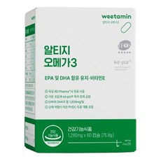 rTG Omega-3維他命E膠囊 76.8g, 60顆, 1個