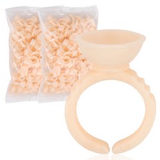 라몽 래쉬몬스터 실리콘 링컨테이너 싱글타입 소형 100p, 베이지, 2개