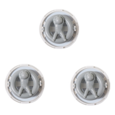 Aromates 上開式洗衣機棉絮過濾網球, 3個, 灰色