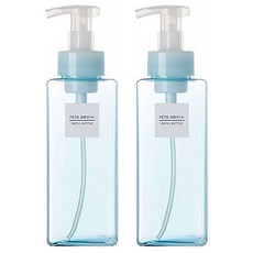 지앤와이 버블 펌프 공병 650ml, 2개, 블루