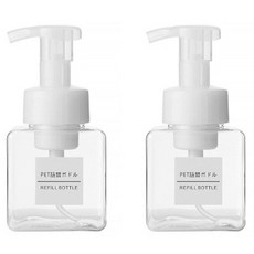 G&Y 泡沫按壓空瓶 250ml, 2個, 透明