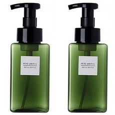 G&Y 泡沫按壓空瓶 450ml, 2個, 綠色