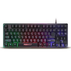 PANWEST 薄膜RGB背光遊戲鍵盤, GK45 KTL, 黑色