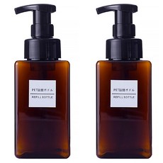 G&Y 泡沫按壓空瓶 450ml, 2個, 棕色