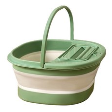 雙色折疊式蓋子泡腳機, 綠色 白色, 1個