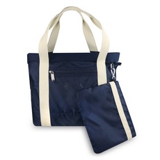 PGA TOUR 女性高爾夫可收納肩揹包 + 外層小袋套組 BG12, 藍色