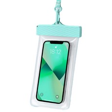 Sonnyo 觸控螢幕基本款手機防水袋 21 x 12 cm, 1個, 03 掛鉤 綠色