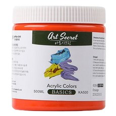 Art Secret 藝術家的秘密 壓克力顏料 Orange KA500, 1色, 500ml