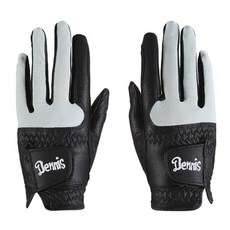 DENNIS 女用涼感夏日防曬高爾夫手套 雙手用, 黑薄荷綠, 1組