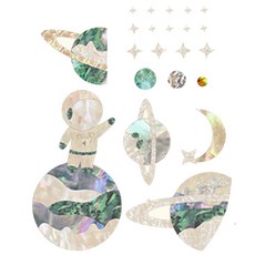 Allode 感性吉他琴身面板貼紙 TYPE 02 太空服, 1個