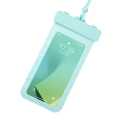 소니오 터치 마카롱 컬러 휴대폰 방수팩 23.5 x 12.3 cm, 11 로프 그린, 1개
