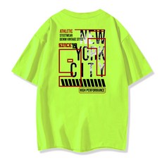 일루소 남성용 91뉴욕시티 오버핏 반팔 면 티셔츠