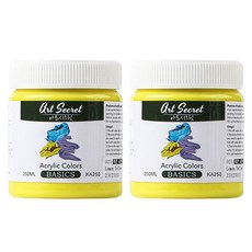 Art Secret 藝術家的秘密 壓克力顏料 檸檬黃 KA250, 250ml, 2 種顏色