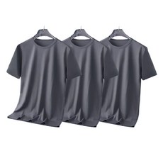 구디프 남성용 냉감 통기성 라운드넥 쿨티 반팔 티셔츠 3종 세트