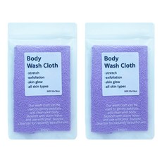 Namu-N 去角質沐浴巾, 紫色, 1入, 2個