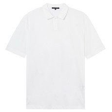 파렌하이트 남성용 텐셀 오픈 티에리 솔리드 베이직 히든 버튼 반팔 카라 티셔츠 FEIBD3306