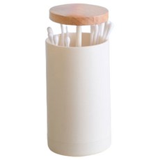 Healssidot 木質按壓式簡約多用途牙籤盒, 1個, 混色