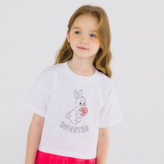 ILoveJ 女童Sweet Bunny短版短袖T恤