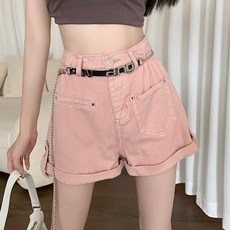 메이첼 여성용 하이웨스트 앞포켓 A라인 팬츠 13245