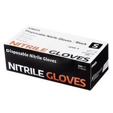 KINGFA 金發 丁腈手套 200入 食品級 一次性手套, S, 黑色, 1盒