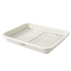 EJIRY 北歐風琺瑯方形托盤+濾網組, 托盤 + 濾網, 1套