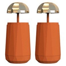 Healthy Dot彩色歐風牙籤盒, 2個, 金橙色