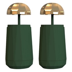 Healthy Dot彩色歐風牙籤盒, 2個, 金綠色