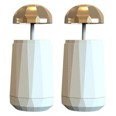 Healthy Dot彩色歐風牙籤盒, 2個, 金白色