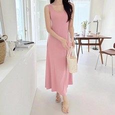 세이스타일 여성용 소프트 나시 A라인 롱 원피스 빅사이즈 포함