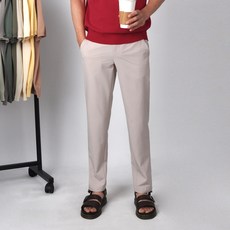 Guystory 男款涼感透氣夏季薄面料方塊酷涼鬆緊帶長褲