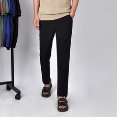 Guystory 男款涼感透氣夏季薄面料方塊酷涼鬆緊帶長褲