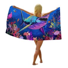 언헤브 네이쳐 비치 타월 80 x 160 cm, 26 샤크, 1개